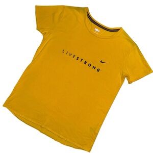 Nike LIVESTRONG FIT DRY Yellow Graphic Tee Medium M (8-10)